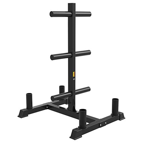 YCDJCS Barras de dominadas Barbell Storage Rack Barbell Placa Olímpica Peso Peso Bumper Placa Soporte Multifuncional Barbell Barra de Almacenamiento Soporte W / 4 Bar Holder Cargar 500kg