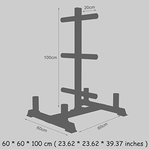 YCDJCS Barras de dominadas Barbell Storage Rack Barbell Placa Olímpica Peso Peso Bumper Placa Soporte Multifuncional Barbell Barra de Almacenamiento Soporte W / 4 Bar Holder Cargar 500kg