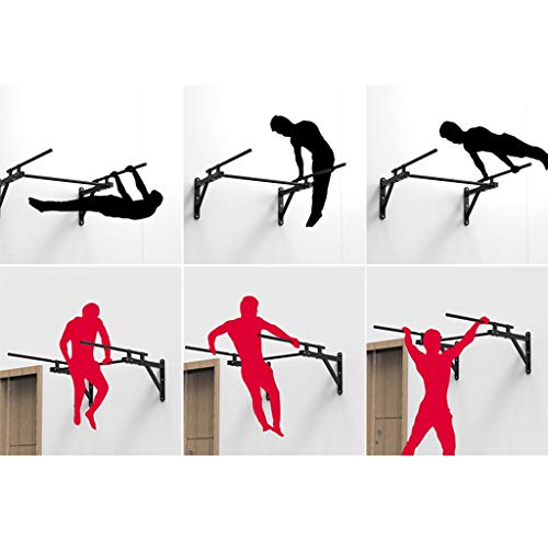 YCDJCS Barras de dominadas Barra de inmersión Pull-up Barra Horizontal Multifuncional Montado en Pared Individual Barras paralelas en casa Equipo de Aptitud (Color : Black, Size : 109 * 63 * 45 cm) YCDJCS Barras de dominadas Barra de inmersión Pull-up Barra Horizontal Multifuncional Montado en Pared Individual Barras paralelas en casa Equipo de Aptitud (Color : Black, Size : 109 * 63 * 45 cm)
