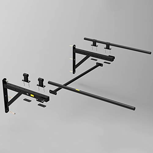 YCDJCS Barras de dominadas Barra de inmersión Pull-up Barra Horizontal Multifuncional Montado en Pared Individual Barras paralelas en casa Equipo de Aptitud (Color : Black, Size : 109 * 63 * 45 cm)