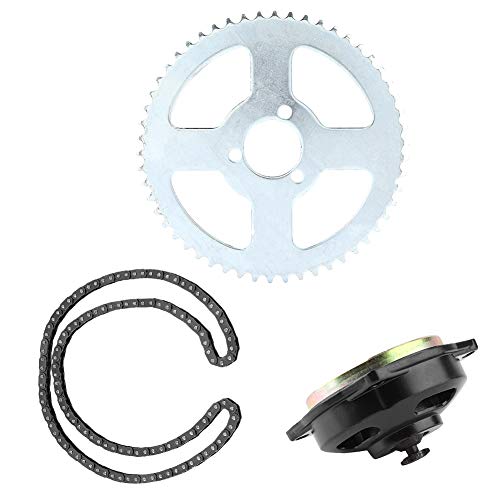 Yctze Kit de piñón de motocicleta, cadena de transmisión T8F y caja de cambios de 6T y kit de piñón trasero para mini motocicleta 47cc 49cc moto Yctze Kit de piñón de motocicleta, cadena de transmisión T8F y caja de cambios de 6T y kit de piñón trasero para mini motocicleta 47cc 49cc moto