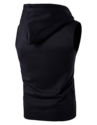 YCUEUST Hombre Sudaderas con Capucha Sin Mangas Camiseta Casual Chalecos Deportivos Negro Large YCUEUST Hombre Sudaderas con Capucha Sin Mangas Camiseta Casual Chalecos Deportivos Negro Large