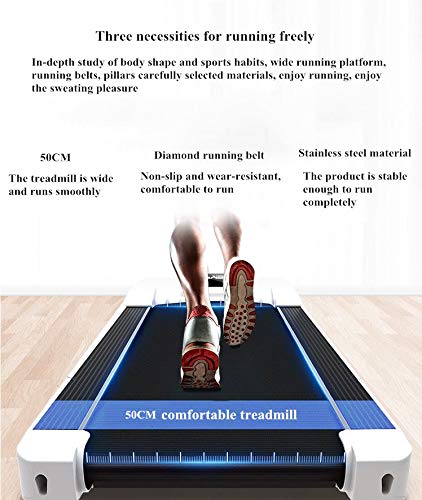 YDME Multifuncional Cinta de Correr Plegable Pequeña máquina de Correr electrica Ruido bajo Portátil Rueda de Andar Fuerte y Robusto No se Requiere ensamblajeA