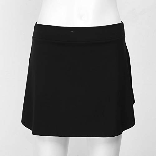 Yeahdor Mujer Ropa de Ballet Básico Patinador Ballet Danza Falda Negro Clasico Maillot de Danza Traje de Patinaje Negro XXL