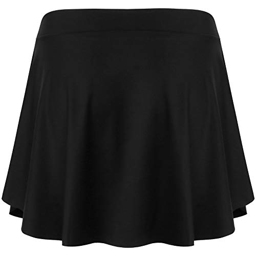 Yeahdor Mujer Ropa de Ballet Básico Patinador Ballet Danza Falda Negro Clasico Maillot de Danza Traje de Patinaje Negro XXL