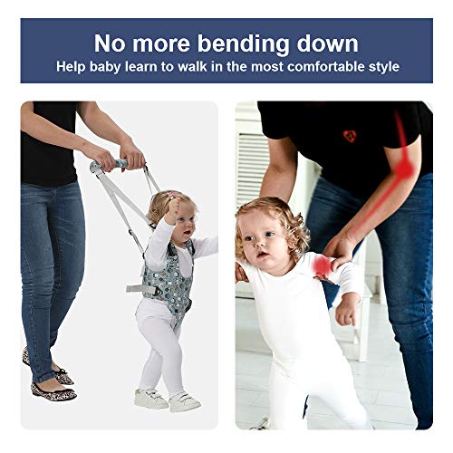 YEALEO Arnés para caminar para bebés, cinturón de bebé transpirable, arnés para caminar ajustable durante 7-24 meses (B-Azul búho) YEALEO Arnés para caminar para bebés, cinturón de bebé transpirable, arnés para caminar ajustable durante 7-24 meses (B-Azul búho)