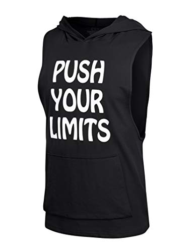 YeeHoo Chaleco para Hombres Deportivo Camiseta Sin Mangas de Tirante Sudadera con Capucha Gimnasio Músculo Formación Túnica Tank Top YeeHoo Chaleco para Hombres Deportivo Camiseta Sin Mangas de Tirante Sudadera con Capucha Gimnasio Músculo Formación Túnica Tank Top