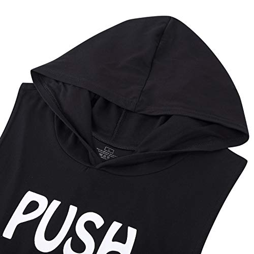 YeeHoo Chaleco para Hombres Deportivo Camiseta Sin Mangas de Tirante Sudadera con Capucha Gimnasio Músculo Formación Túnica Tank Top YeeHoo Chaleco para Hombres Deportivo Camiseta Sin Mangas de Tirante Sudadera con Capucha Gimnasio Músculo Formación Túnica Tank Top