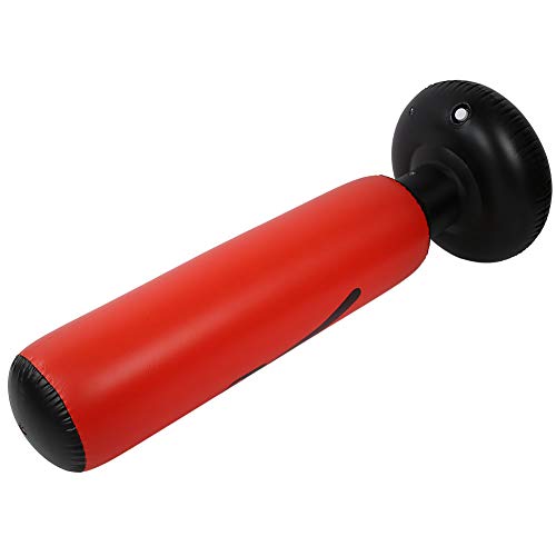 Yeelur Práctico Saco de Boxeo Grueso con Soporte, Saco de Boxeo Inflable Plegable para Ejercicios, Boxeo para Practicar Fitness para aliviar el estrés(Red)