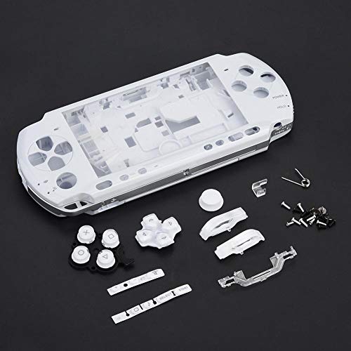 Yeepin PSP Shell Case Repuestos para PSP 3000 Reemplazo Full Console Console Game Shell Case Cover Repuestos PC Materiales(Blanco)