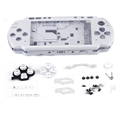 Yeepin PSP Shell Case Repuestos para PSP 3000 Reemplazo Full Console Console Game Shell Case Cover Repuestos PC Materiales(Blanco)