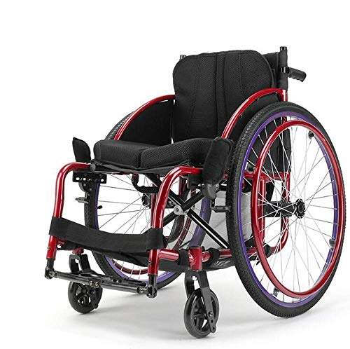 Yeeseu Silla de rehabilitación médica, silla de ruedas, sillas de ruedas Sport Tipo 13Kg portátil silla de ruedas plegable de transporte ergonómica del asiento 100Kg de carga del cojinete 40 * 40cm As