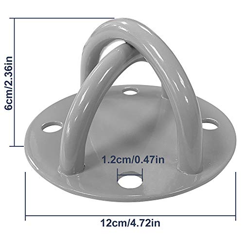 Yesloo Inmovilizador de Pared Techo de Succión,Soporte de Cinta Colgante,Acero Inoxidable,Para Entrenamiento de Fuerza Corporal,Columpios de Yoga,Hamacas,Equipo de Boxeo,Cinturones de Fuerza(Plateado) Yesloo Inmovilizador de Pared Techo de Succión,Soporte de Cinta Colgante,Acero Inoxidable,Para Entrenamiento de Fuerza Corporal,Columpios de Yoga,Hamacas,Equipo de Boxeo,Cinturones de Fuerza(Plateado)