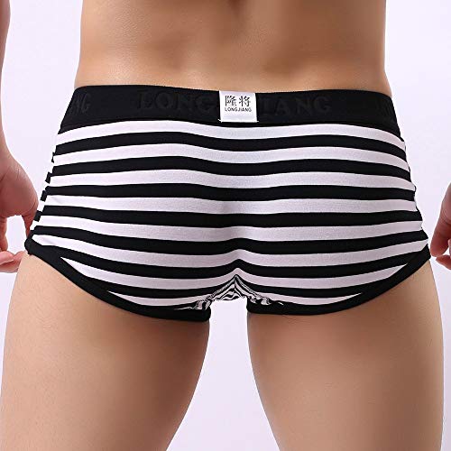 Yesmile Calzoncillos Bóxer para Hombre, Pantalones Cortos de la Raya de la resbalón de la Ropa para Hombre Sexy respire Yesmile Calzoncillos Bóxer para Hombre, Pantalones Cortos de la Raya de la resbalón de la Ropa para Hombre Sexy respire