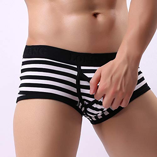 Yesmile Calzoncillos Bóxer para Hombre, Pantalones Cortos de la Raya de la resbalón de la Ropa para Hombre Sexy respire Yesmile Calzoncillos Bóxer para Hombre, Pantalones Cortos de la Raya de la resbalón de la Ropa para Hombre Sexy respire