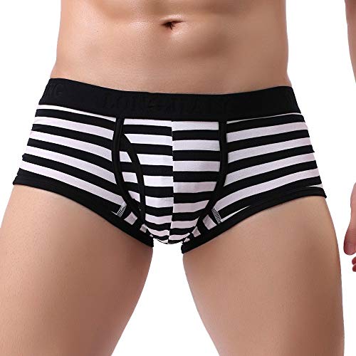 Yesmile Calzoncillos Bóxer para Hombre, Pantalones Cortos de la Raya de la resbalón de la Ropa para Hombre Sexy respire Yesmile Calzoncillos Bóxer para Hombre, Pantalones Cortos de la Raya de la resbalón de la Ropa para Hombre Sexy respire