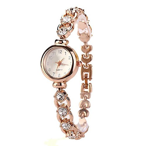 Yesmile Relojes❤️Moda Lujo Mujeres Relojes Pulsera Reloj Regalo (Dorado)