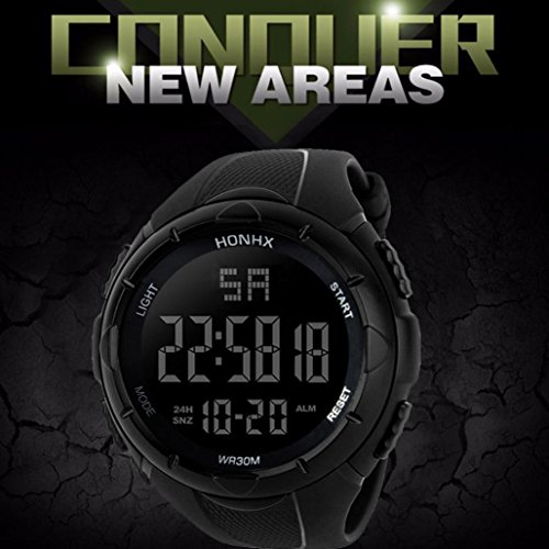 Yesmile Relojes❤️Reloj Electrónico de Silicona Hombres Analógico Militar Digital Deporte LED Impermeable Reloj de Pulsera reloje Deportes HONHX (Negro) Yesmile Relojes❤️Reloj Electrónico de Silicona Hombres Analógico Militar Digital Deporte LED Impermeable Reloj de Pulsera reloje Deportes HONHX (Negro)