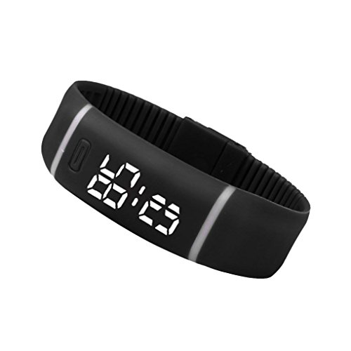 Yesmile Relojes❤️Reloj para Hombre de Goma LED para Mujer Fecha Reloj Deportivo Pulsera Reloj Digital (Negro) Yesmile Relojes❤️Reloj para Hombre de Goma LED para Mujer Fecha Reloj Deportivo Pulsera Reloj Digital (Negro)