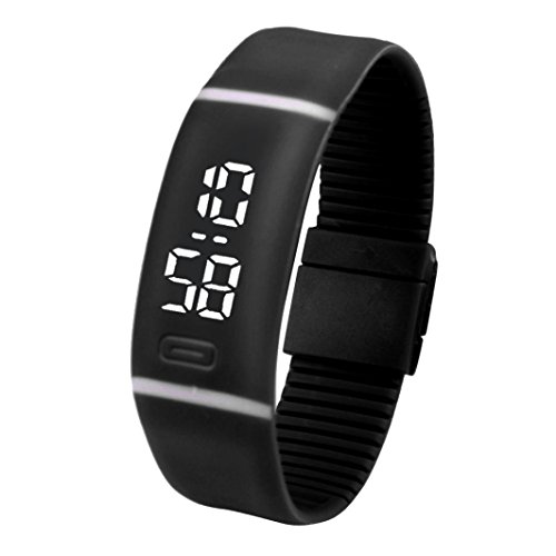 Yesmile Relojes❤️Reloj para Hombre de Goma LED para Mujer Fecha Reloj Deportivo Pulsera Reloj Digital (Negro) Yesmile Relojes❤️Reloj para Hombre de Goma LED para Mujer Fecha Reloj Deportivo Pulsera Reloj Digital (Negro)