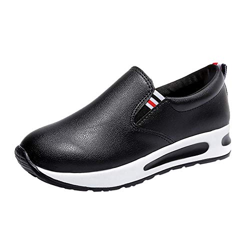 Yesmile Zapatos de mujer❤️Zapatos Botas Planas Gruesas para Mujer con Cordones Slip On Botines Zapatos Deportivos Informales de Plataforma