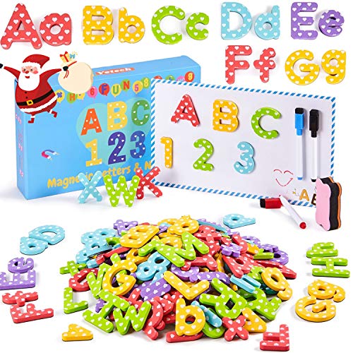 Yetech 140 Piezas Juego de Letras y números magnéticos, Bolsa de Almacenamiento, imanes de Espuma para Nevera, para el Aprendizaje de niños en Edad Preescolar Yetech 140 Piezas Juego de Letras y números magnéticos, Bolsa de Almacenamiento, imanes de Espuma para Nevera, para el Aprendizaje de niños en Edad Preescolar