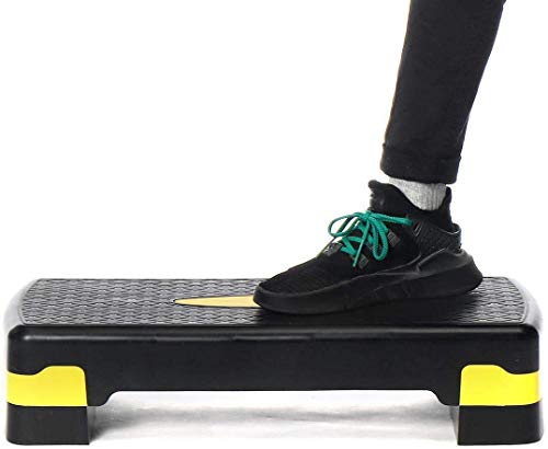 YF-SURINA Equipo deportivo de interior Stepper, Fitness Pedal Fitness Cocina casera Aerobic Stepper, Fitness Step Nivel 2 Ajustable Cardio Yoga Pedal antideslizante Stepper Gym Workout Ejercicio Fitn