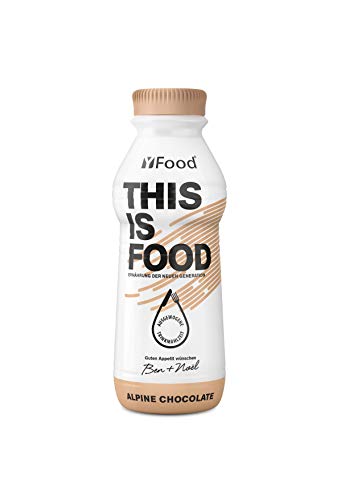 YFood Chocolate, Batido Sustitutivo | Sustitutivo de comida sin lactosa ni gluten | 33g de proteínas, 26 vitaminas y minerales | 25% de las calorías diarias requeridas | 12 x 500 ml (1kcal/ml)