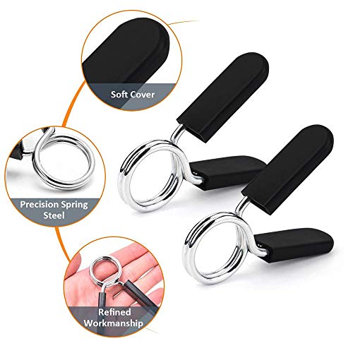 YGHH 4 Piezas Abrazaderas de Barra, Collares de Ejercicio, Abrazaderas con Mancuernas, Antideslizante Dedicado Clips de Primavera de Fitness para Mangos de Barra de Pesas y Mancuernas (Rojo, Negro) YGHH 4 Piezas Abrazaderas de Barra, Collares de Ejercicio, Abrazaderas con Mancuernas, Antideslizante Dedicado Clips de Primavera de Fitness para Mangos de Barra de Pesas y Mancuernas (Rojo, Negro)