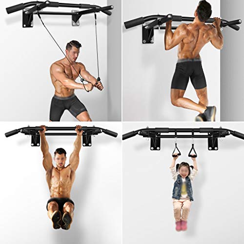 YHRJ Barras de dominadas Torre De Ejercicios para Ejercicios Montada En La Pared,Multiestaciones para Fitness En Interiores,Equipo De Fitness Multifuncional,Cojinete De Carga 150 Kg YHRJ Barras de dominadas Torre De Ejercicios para Ejercicios Montada En La Pared,Multiestaciones para Fitness En Interiores,Equipo De Fitness Multifuncional,Cojinete De Carga 150 Kg