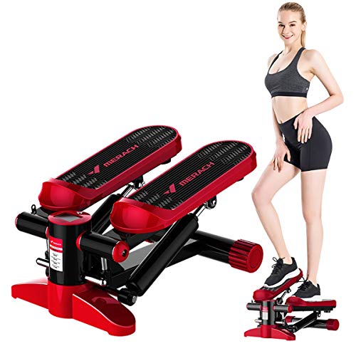 YHSPORT Aptitud Adelgazar Mini Stepper Fitness Stepper con Cuerda Multifunción Que Adelgaza La Pérdida De Peso Stepper Resistencia Ajustable con Pantalla LED