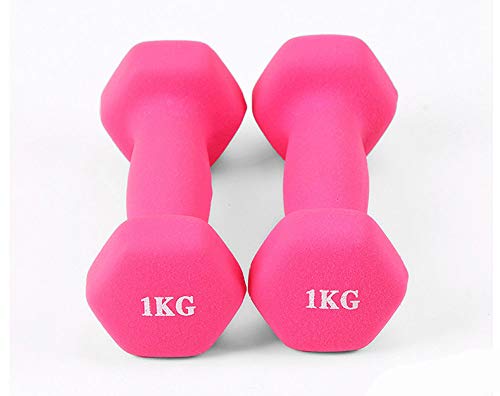 YHWW Mancuernas 1 kg x 2 Piezas para Mujer con Mancuernas, Ejercicio para Adelgazar, Yoga con Mancuernas, plástico, Mancuernas, Deportes, Salto, Danza, Ejercicio, Equipo de Ejercicios, Azul