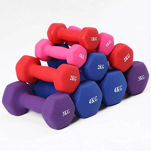 YHWW Mancuernas 1 kg x 2 Piezas para Mujer con Mancuernas, Ejercicio para Adelgazar, Yoga con Mancuernas, plástico, Mancuernas, Deportes, Salto, Danza, Ejercicio, Equipo de Ejercicios, Azul