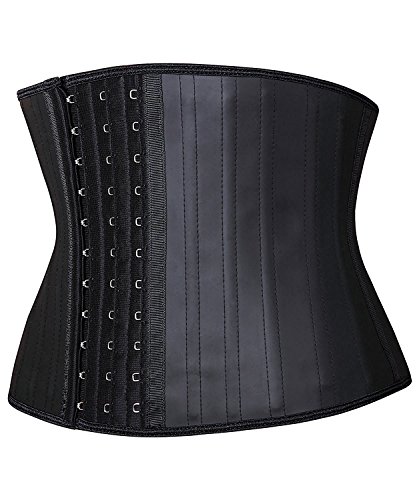 YIANNA Faja Reductora Mujer Torso Corto Waist Trainer Corset Colombianas Fajas Reductoras Adelgazantes Abdomen Postparto Negro, 110299 Size XL