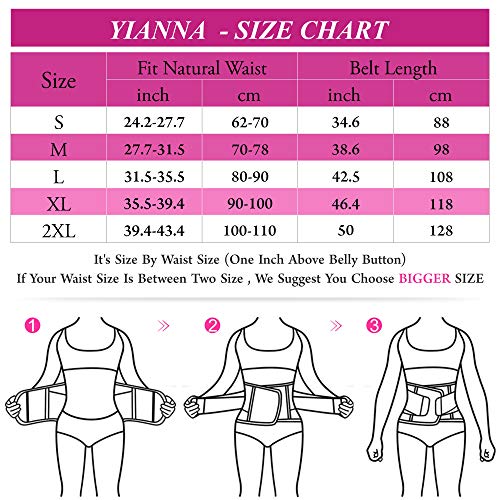 YIANNA Mujer Faja Reductora Adelgazante de Neopreno Cintura Abdominal Cinturón Corset Reductor Lumbar Waist Trainer Belt Rosa,UK-YA8002-Rose-M YIANNA Mujer Faja Reductora Adelgazante de Neopreno Cintura Abdominal Cinturón Corset Reductor Lumbar Waist Trainer Belt Rosa,UK-YA8002-Rose-M