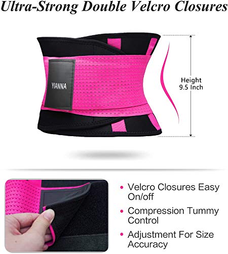 YIANNA Mujer Faja Reductora Adelgazante de Neopreno Cintura Abdominal Cinturón Corset Reductor Lumbar Waist Trainer Belt Rosa,UK-YA8002-Rose-M YIANNA Mujer Faja Reductora Adelgazante de Neopreno Cintura Abdominal Cinturón Corset Reductor Lumbar Waist Trainer Belt Rosa,UK-YA8002-Rose-M