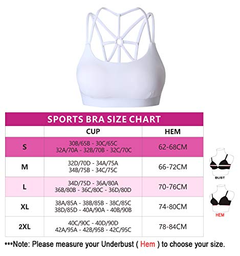 YIANNA Sujetador Deportivo Mujer Alto Impacto Relleno Sujetadores Deportivos Yoga Top Deporte Fitness sin Costuras Blanco, YA139 Size S YIANNA Sujetador Deportivo Mujer Alto Impacto Relleno Sujetadores Deportivos Yoga Top Deporte Fitness sin Costuras Blanco, YA139 Size S