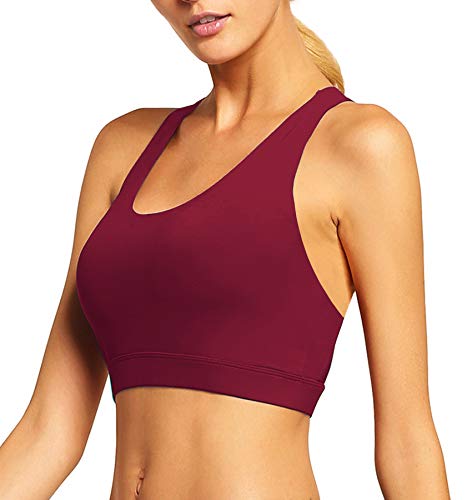 YIANNA Sujetador Deportivo para Mujer Espalda Sujetadores Deportivos Deporte con Relleno Gimnasio Yoga Fitness Ejercicio Rojo, 147 - Size XL YIANNA Sujetador Deportivo para Mujer Espalda Sujetadores Deportivos Deporte con Relleno Gimnasio Yoga Fitness Ejercicio Rojo, 147 - Size XL