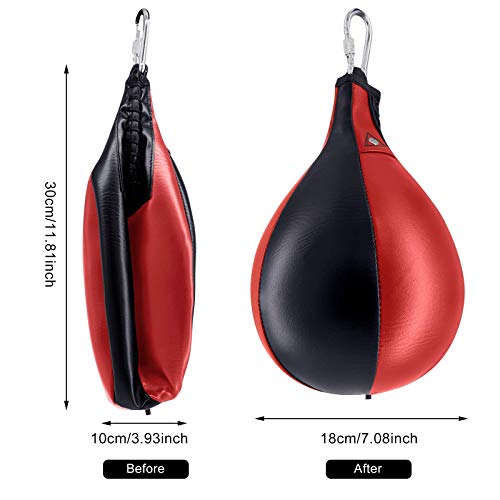 Yibang - Pelota de boxeo para boxeo, artes marciales mixtas, muay tailandeses o deportes de lucha - PU y cuero genuino