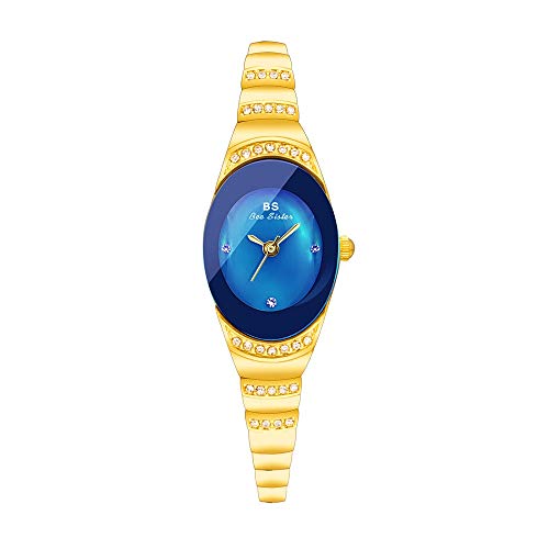 YIBOKANG Moda Femenina Casual Diamante Impermeable Reloj De Piedra Personalidad Creativa Mesa Delgada De Aleación De Diámetro Elíptico con 2 Delicado Pulsera Regalo Reloj De Moda (Color : Azul) YIBOKANG Moda Femenina Casual Diamante Impermeable Reloj De Piedra Personalidad Creativa Mesa Delgada De Aleación De Diámetro Elíptico con 2 Delicado Pulsera Regalo Reloj De Moda (Color : Azul)