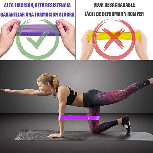 Yicente Bandas Elasticas Musculación Bandas de Resistencia para Gluteos Cadera Piernas Brazos Set de 5 Cintas Elásticas Fitness Látex Natural Bandas para Yoga Crossfit Pilate para Mujer Hombre Yicente Bandas Elasticas Musculación Bandas de Resistencia para Gluteos Cadera Piernas Brazos Set de 5 Cintas Elásticas Fitness Látex Natural Bandas para Yoga Crossfit Pilate para Mujer Hombre