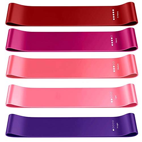 Yicente Bandas Elasticas Musculación Bandas de Resistencia para Gluteos Cadera Piernas Brazos Set de 5 Cintas Elásticas Fitness Látex Natural Bandas para Yoga Crossfit Pilate para Mujer Hombre Yicente Bandas Elasticas Musculación Bandas de Resistencia para Gluteos Cadera Piernas Brazos Set de 5 Cintas Elásticas Fitness Látex Natural Bandas para Yoga Crossfit Pilate para Mujer Hombre