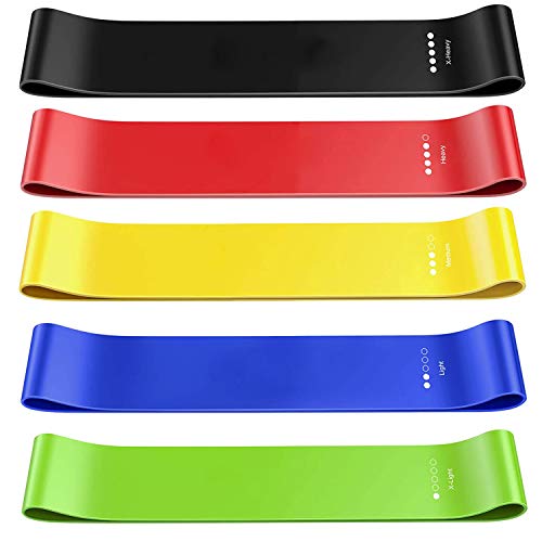 Yicente Bandas Elasticas Musculación Bandas de Resistencia para Gluteos Cadera Piernas Brazos Set de 5 Cintas Elásticas Fitness Látex Natural Bandas para Yoga Crossfit Pilate para Mujer Hombre Yicente Bandas Elasticas Musculación Bandas de Resistencia para Gluteos Cadera Piernas Brazos Set de 5 Cintas Elásticas Fitness Látex Natural Bandas para Yoga Crossfit Pilate para Mujer Hombre