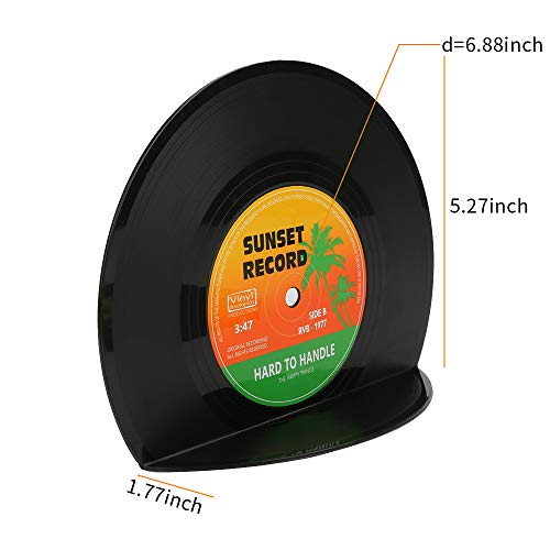 yidenguk 2 piezas sujetalibros con forma de disco, libro de discos de vinilo vintage, sujetalibros de CD, regalo de plástico creativo Mini estantería yidenguk 2 piezas sujetalibros con forma de disco, libro de discos de vinilo vintage, sujetalibros de CD, regalo de plástico creativo Mini estantería