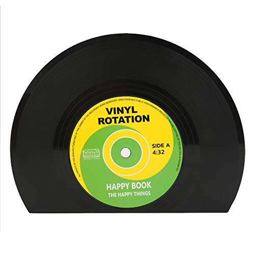 yidenguk 2 piezas sujetalibros con forma de disco, libro de discos de vinilo vintage, sujetalibros de CD, regalo de plástico creativo Mini estantería yidenguk 2 piezas sujetalibros con forma de disco, libro de discos de vinilo vintage, sujetalibros de CD, regalo de plástico creativo Mini estantería