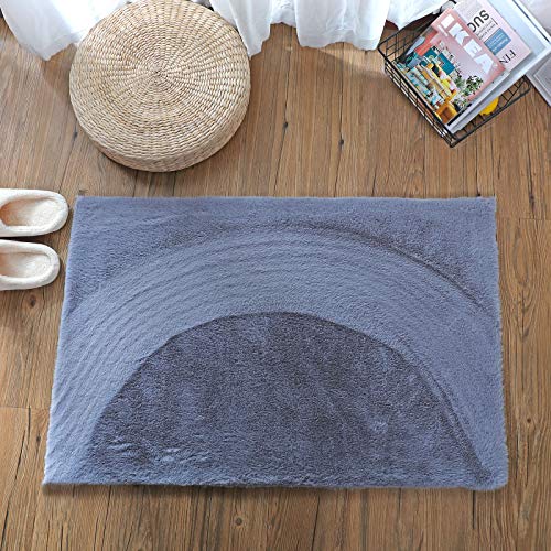 YIHAIC Alfombra de Piel de Oveja,Antideslizante Alfombra De Piel De Conejo Artificial,con Adecuada para Alfombra de Sala de Estar,tapete para Cama,Dormitorio,sofá (Gris, Rectangular 60x90cm) YIHAIC Alfombra de Piel de Oveja,Antideslizante Alfombra De Piel De Conejo Artificial,con Adecuada para Alfombra de Sala de Estar,tapete para Cama,Dormitorio,sofá (Gris, Rectangular 60x90cm)