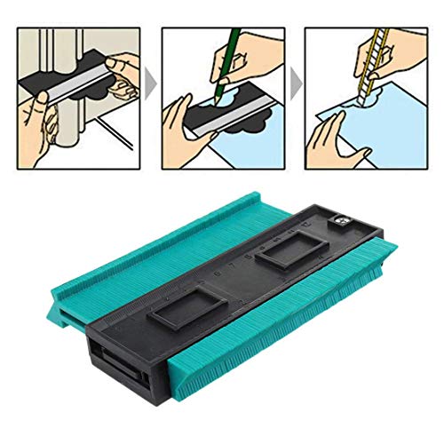 YIHAIC Perfil Gauge,ABS Perfil Gauge,Medidor de Contornos,Contour Gauge plástico Duplicator Ideal para Azulejos Edge Shaping Professional Madera Medida & Azulejos laminados Tiles General Tools