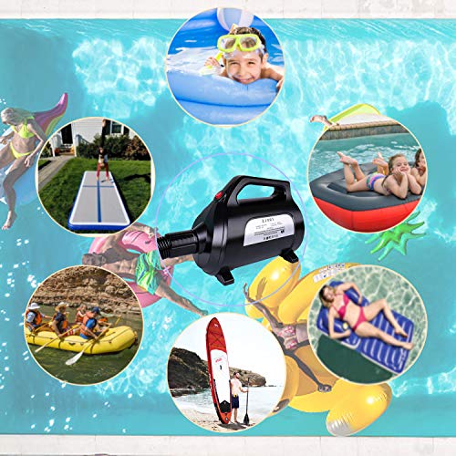 Yikky Electric Air Track Pump Quick-Fill con 4 boquillas, 220V / 600W, para Inflable y desinflado AirTrack Tumble Gymnastics/Flooring/Tumbling/Yoga/Taekwondo/Exercise Gym Fitness Mat Yikky Electric Air Track Pump Quick-Fill con 4 boquillas, 220V / 600W, para Inflable y desinflado AirTrack Tumble Gymnastics/Flooring/Tumbling/Yoga/Taekwondo/Exercise Gym Fitness Mat