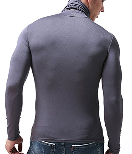 YiLianDa Hombres Camiseta Térmica De Cuello Alto Y Vuelto Manga Larga Camiseta Deportiva con Tecnología De Regulación Térmica YiLianDa Hombres Camiseta Térmica De Cuello Alto Y Vuelto Manga Larga Camiseta Deportiva con Tecnología De Regulación Térmica