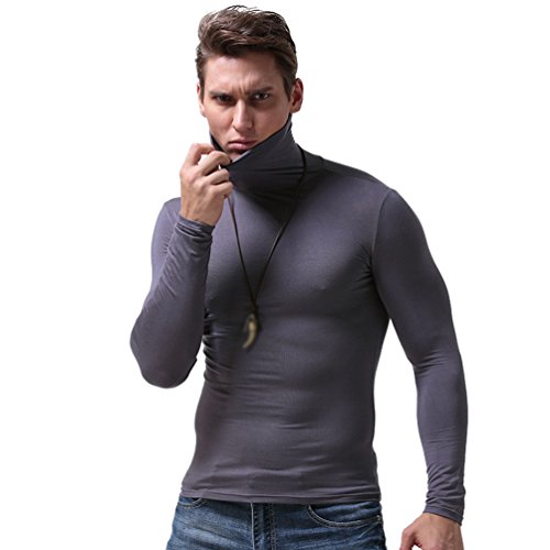 YiLianDa Hombres Camiseta Térmica De Cuello Alto Y Vuelto Manga Larga Camiseta Deportiva con Tecnología De Regulación Térmica YiLianDa Hombres Camiseta Térmica De Cuello Alto Y Vuelto Manga Larga Camiseta Deportiva con Tecnología De Regulación Térmica